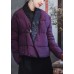 vintage Pink Purple Embroideried Patchwork Duck Down Puffers coats Winter